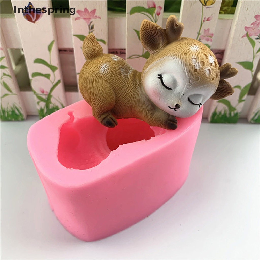 Khuôn Làm Bánh Chất Liệu silicone Hình Chú Nai 3d Dễ Thương