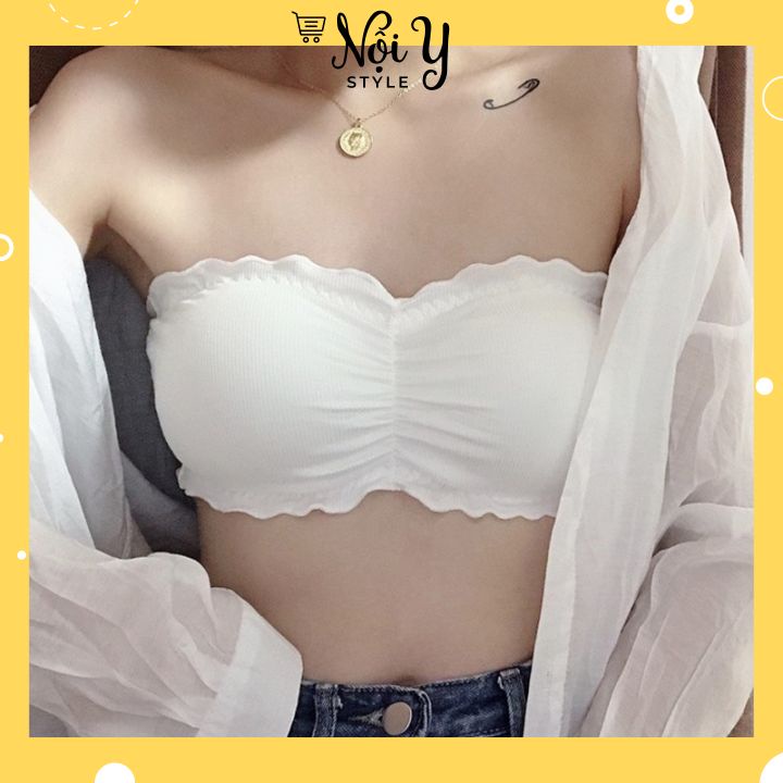 Áo Bra Nữ Quây Không Dây Cotton Nhún Bèo Siêu Xinh MS.BÈO1