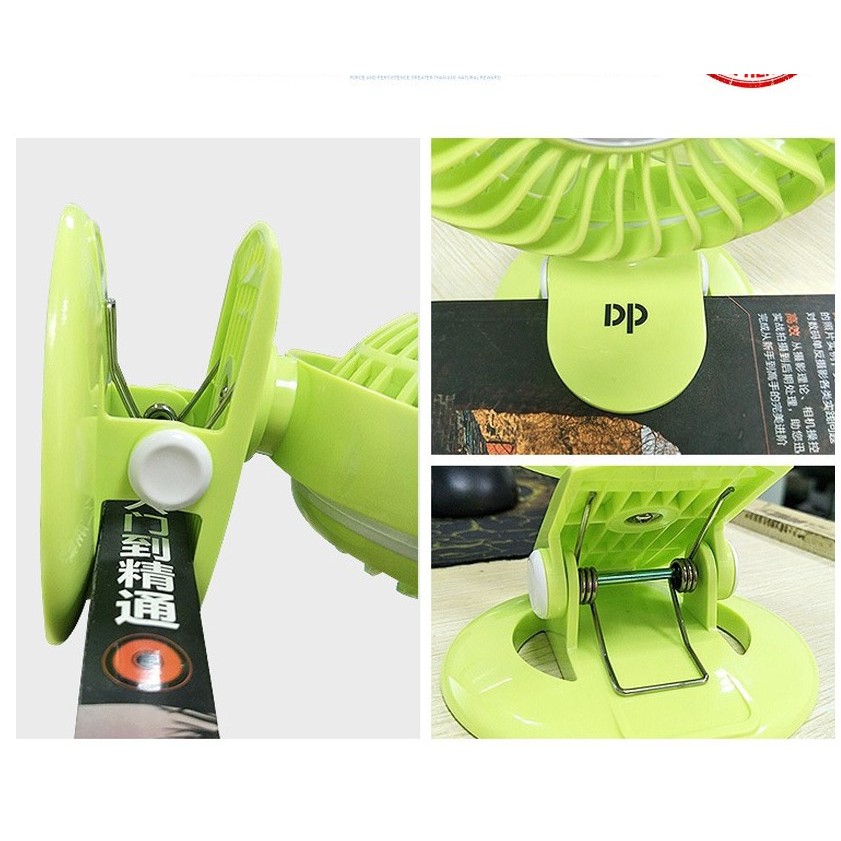 [Giá Hủy Diệt] Quạt Sạc Kẹp Bàn Văn Phòng DP - 7608