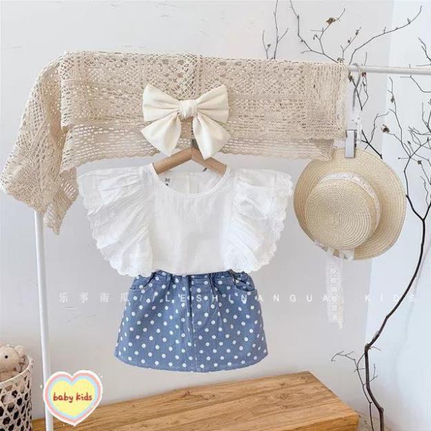 Váy bé gái, thời trang trẻ em, Váy công chúa cho bé Set áo cánh tiên cho bé gái cực yêu HONGVYBABY
