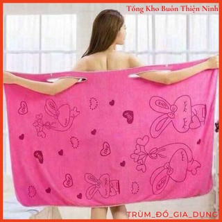 Khăn tắm choàng 2 trong 1 cotton mềm mịn