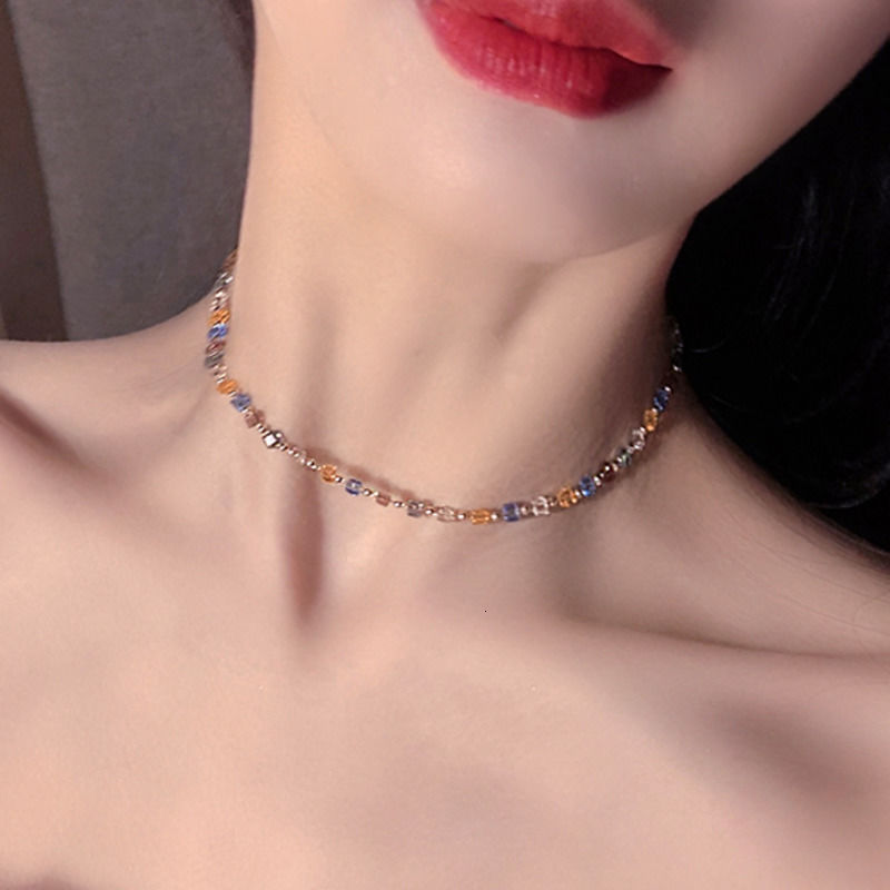 Dây Chuyền Màu Sắc 19886 Thiết Kế Đơn Giản Xinh Xắn Thời Trang