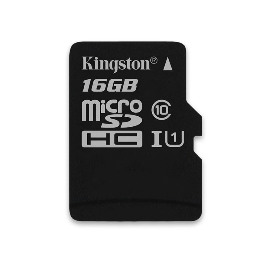 Thẻ nhớ microSDHC Kingston 16GB Class 10 U1 80MB/s (Đen) - Hãng chính hãng