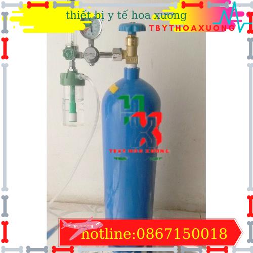 Bình Oxy Y Tế, Bình Thở Oxy Các Loại 5 lit, 8 lít, 40 Lít Đã Đầy Khí Oxy Nguyên Chất 99% Chỉ Hoả Tốc Nội Thành