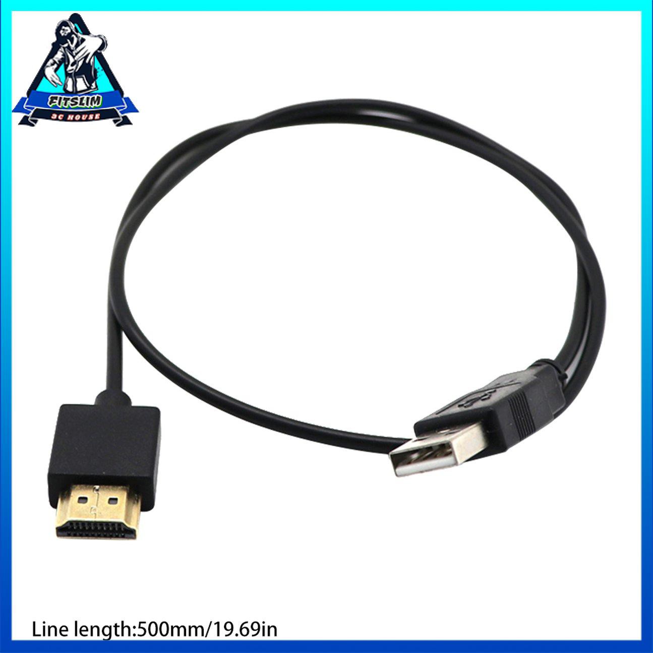 0.5 mét Kích thước di động Cáp USB to HDMI chính xác cao Cáp sạc nam