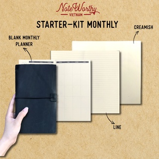 [STARTER KIT] Set sổ tay lên kế hoạch theo tháng - Set Monthly Planner + [Tặng kèm móc khoá Noteworthy]