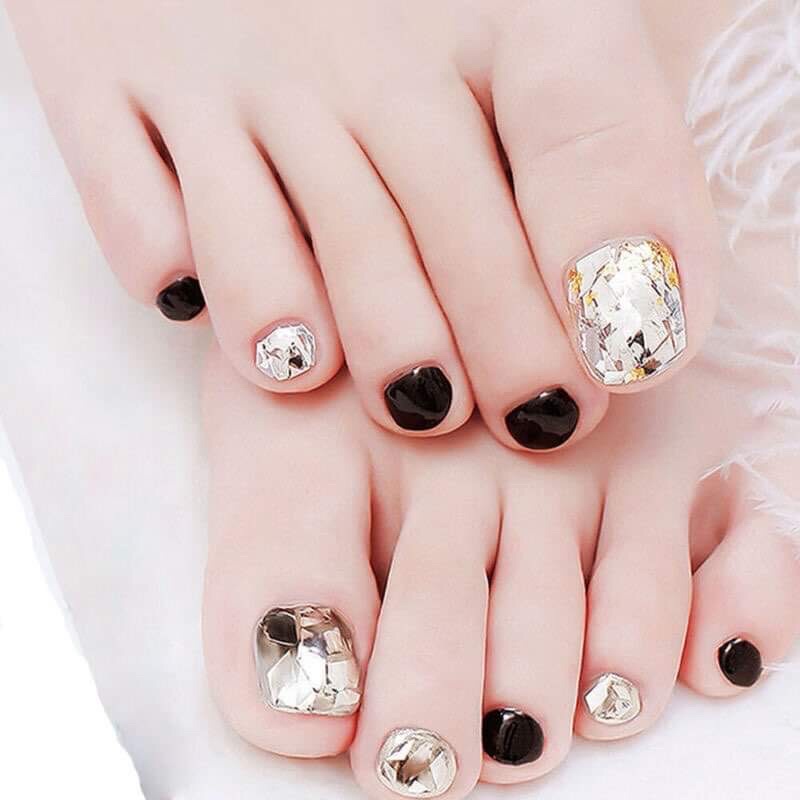 Set 6 hũ giấy xà cừ trang trí Nail siêu sáng đẹp