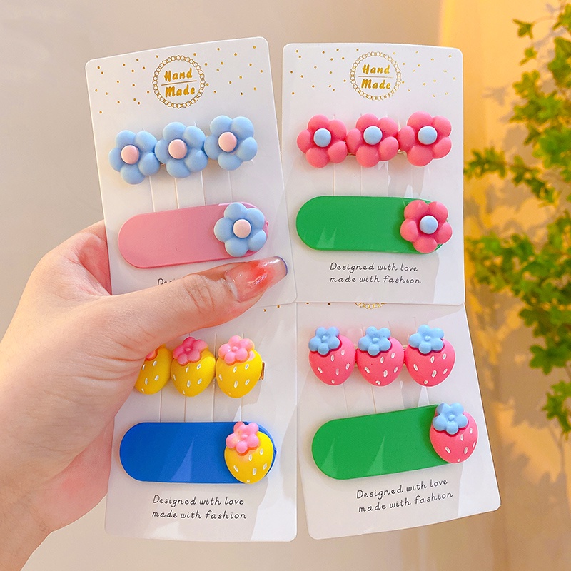 Kẹp tóc mái màu sắc kẹo ngọt xinh xắn đáng yêu dành cho bé gái