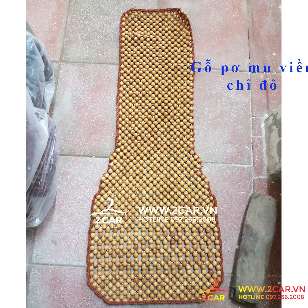 Lót ghế ô tô hạt gỗ pơ mu có đan viền chắc chắn, mùi thơm dễ chịu cho xe, Hàng Cao cấp