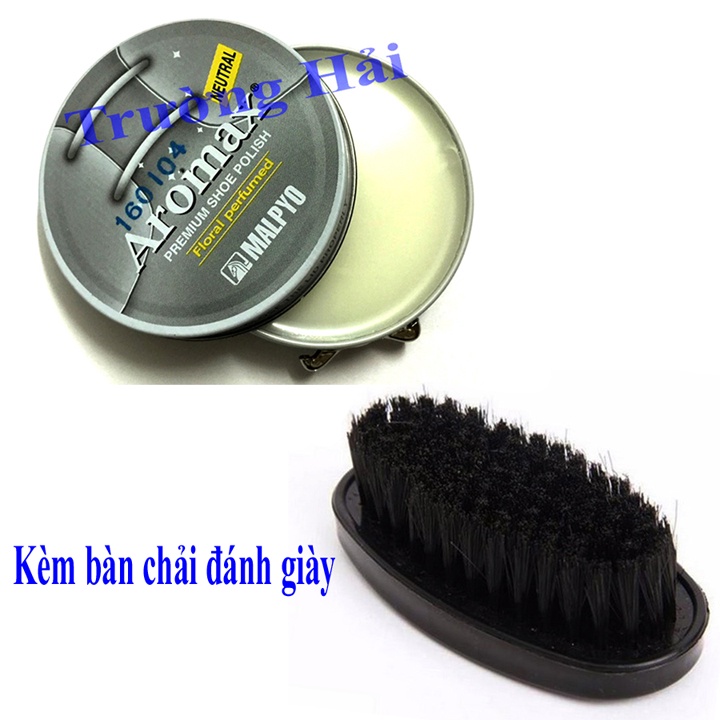 Combo 1 hộp xi và bàn chải phụ kiện cho giày dép da