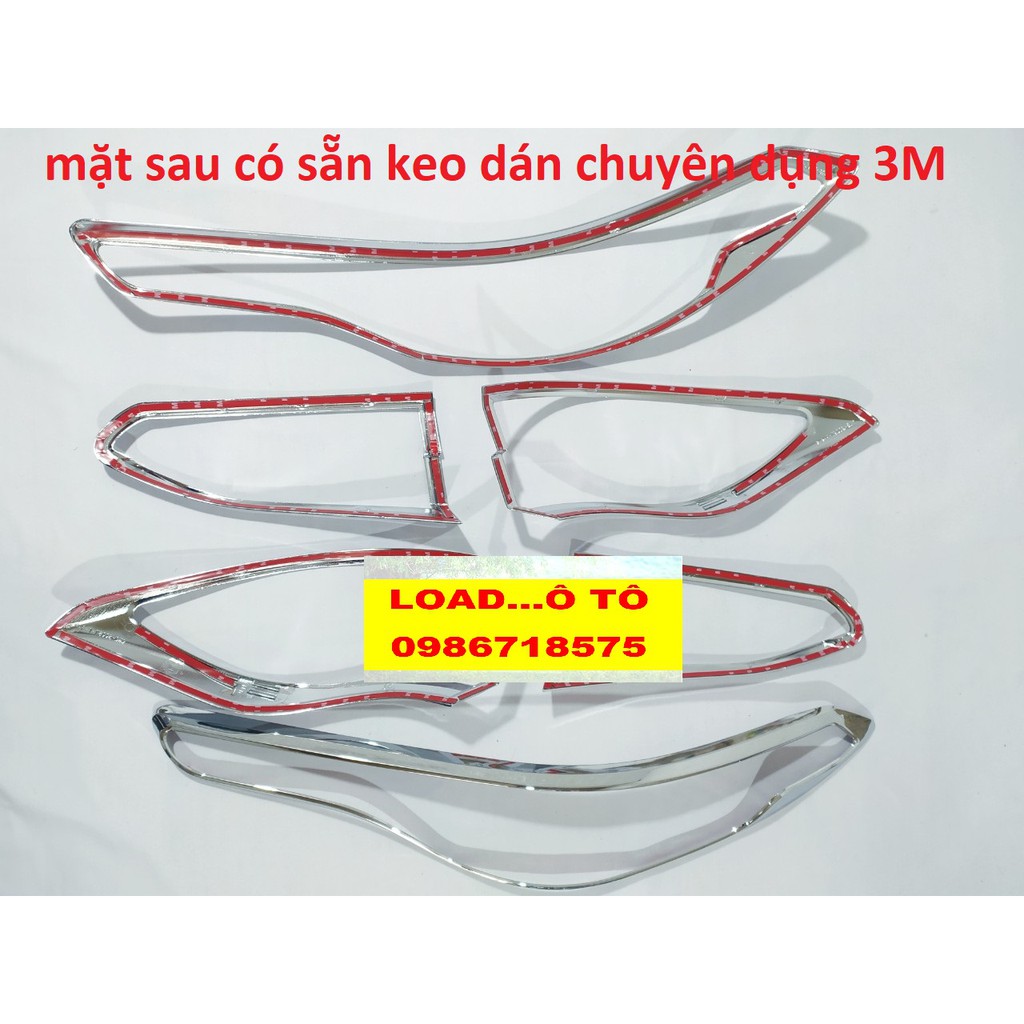 Ốp Viền Đèn Pha Và Hậu Toyota Cross 2023-2020 Mạ Crom cao Cấp