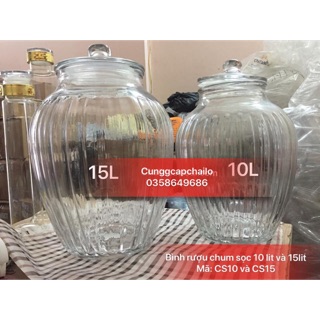 Bình rượu chum sọc 15 lít