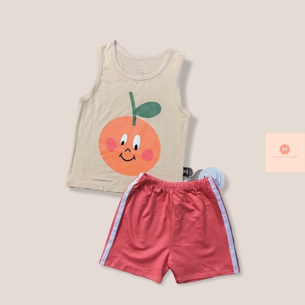 Quần áo cho bé🍊THUN LẠNH 100%🍊Bộ Ba Lỗ Cho Bé Họa Tiết ORANGE dành cho bé trai bé gái từ 6-18kg,có sẵn