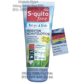 Date 08/2024 - Kem bôi chống muỗi đốt, côn trùng S-quito free babys Kinds Insekten Schutzlotion - Hàng Đức