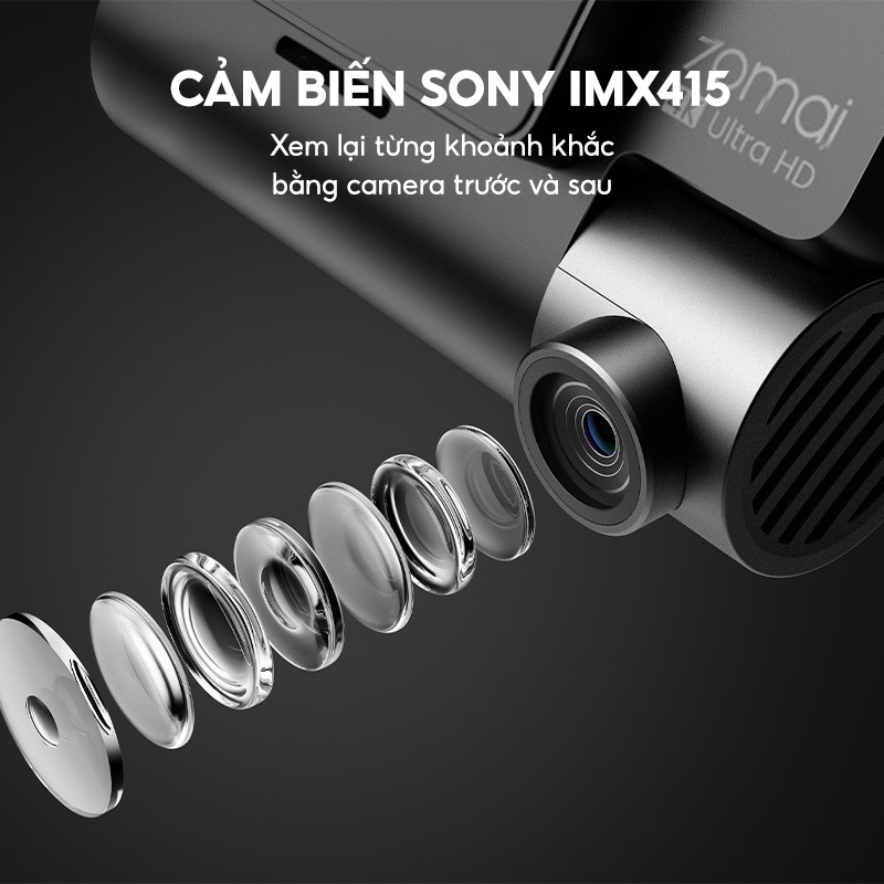 Camera hành trình 70mai Dash Cam A800S độ phân giải 4K +cam sau RC06 bản quốc tế,bảo hành 12 tháng