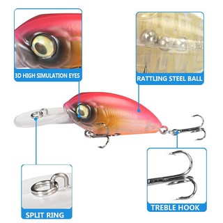 Mồi cá giả crankbait E39 LUREFANS cao cấp dài 4.5g x 39mm, mồi lure dạng lửng câu rô phi cá tráp cá chẽm hiệu quẢ