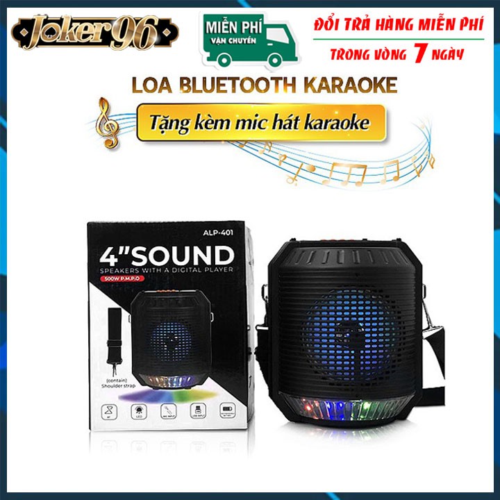 Loa Hát Karaoke ALP 401 Kết Nối Bluetooth Tặng Kèm Mic Hát_Bảo Hành 12 Tháng