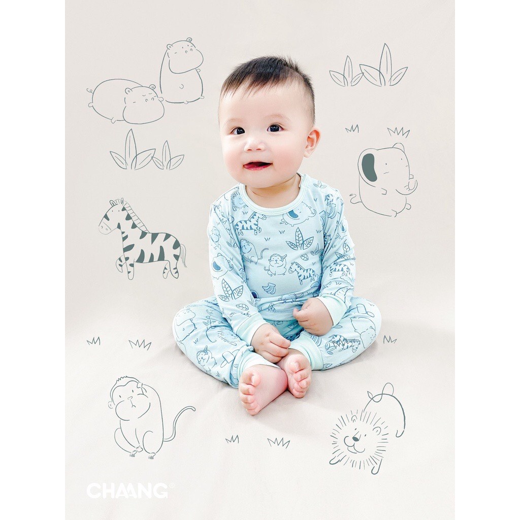 CHAANG SS2021D15 BỘ DÀI CÚC VAI JUNGLE BÉ TRAI