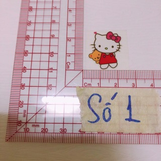 Set 2 Sticker ủi,hình ủi,patch ủi kitty mini