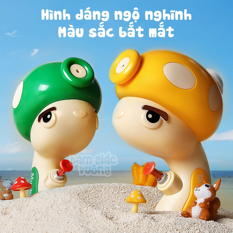 Súng Bắn Nước Hình Nấm Dễ Thương Bằng Nhựa ABS Súng Phun Nước Đồ Chơi Cho Bé