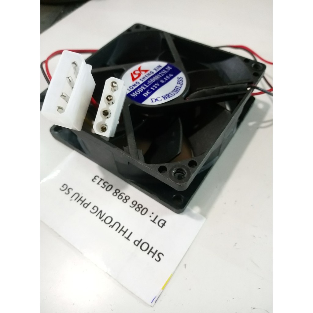 Quạt thùng - Fan Case CPU 8Cm (Màu đen)