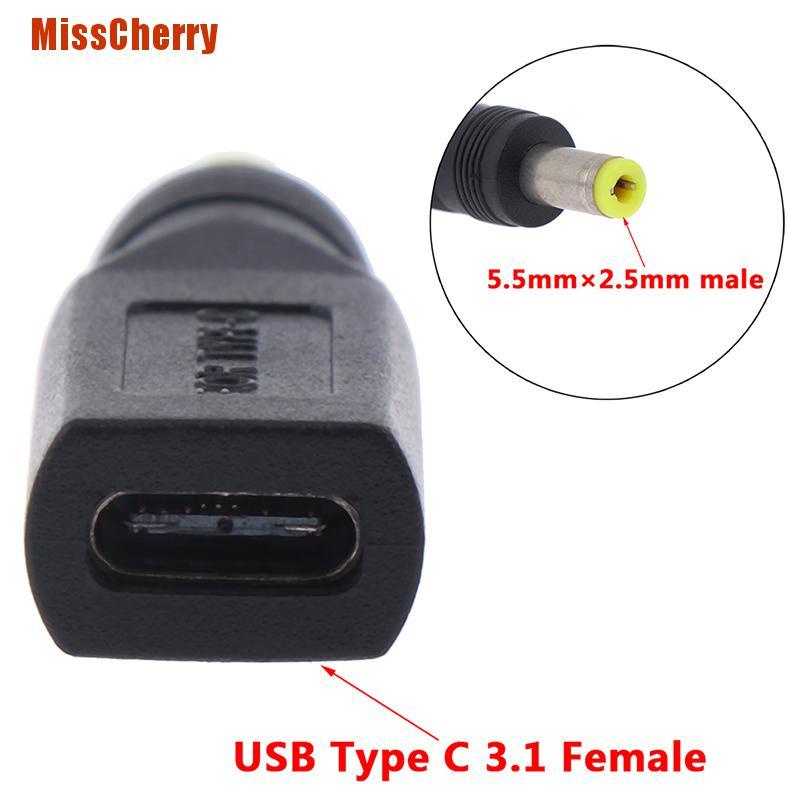 Đầu chuyển đổi từ Usb 3.1 Type C sang Dc cỡ 5.5mmx2.5mm