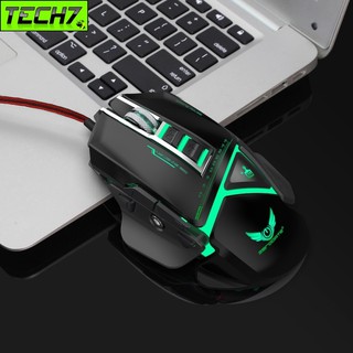Chuột cơ gaming led RGB 3200DPI – X400GY Black mechanical Gaming mouse 11 Key
