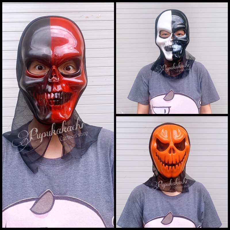 Mặt nạ Đầu Lâu, Bí Đỏ, Chú Hề Đồ Chơi Hoá Trang, Phụ Kiện Hoá Trang Halloween