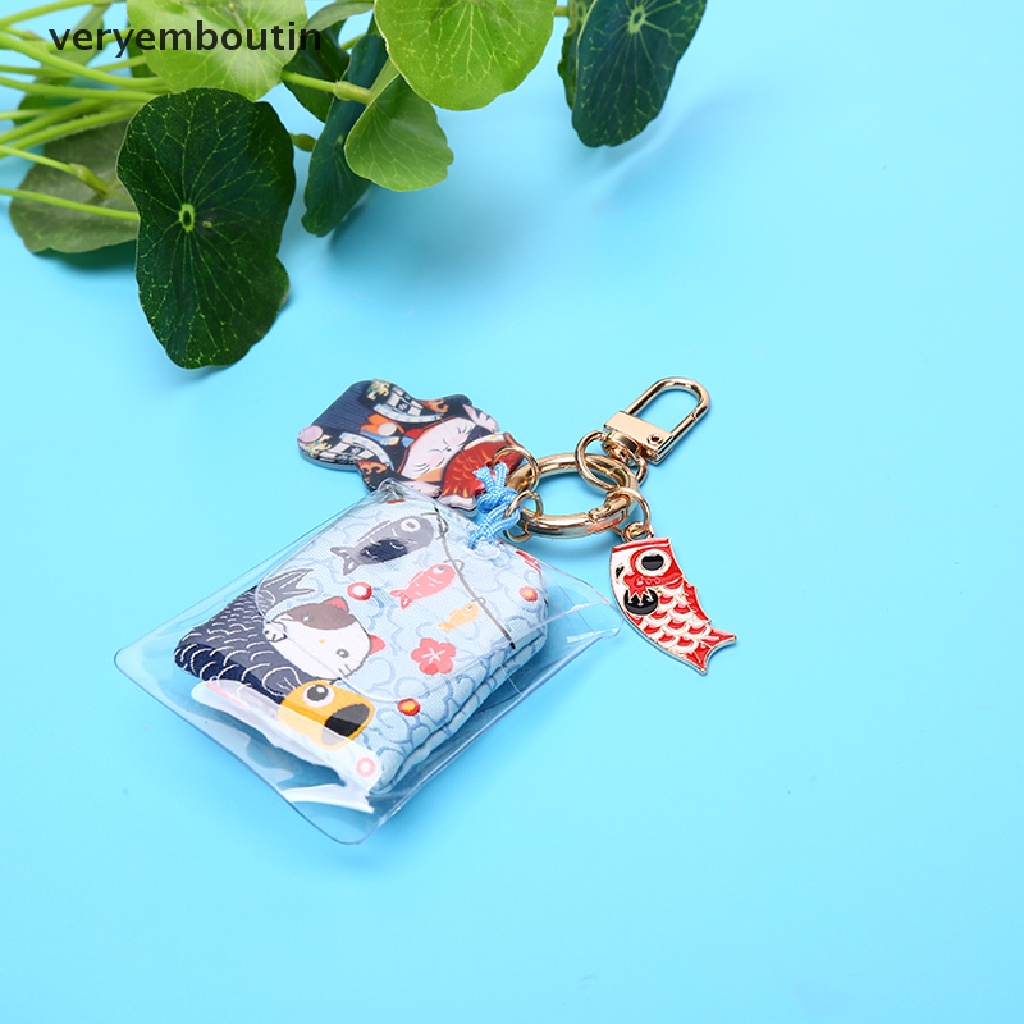 1 Móc Khóa May Mắn Omamori Maneki Neko Dispel Misfortune