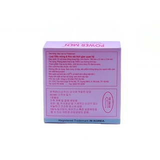 Bao cao su Powermen siêu mỏng kéo dài Superthin Longshock