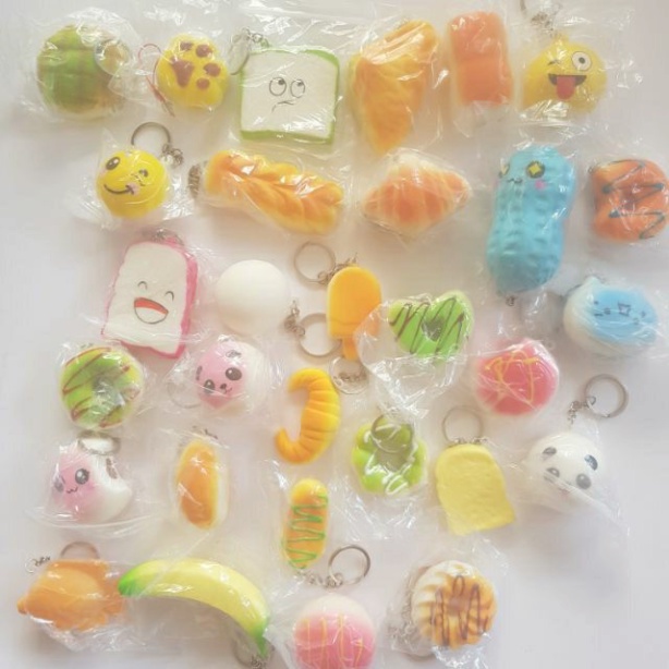 Combo squishy 30 cái từ 4 đến 10cm