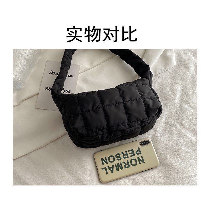 Túi đeo vai JASMIN NOIR hình vuông cỡ nhỏ bằng polyester thiết kế đơn giản thời trang cho nữ