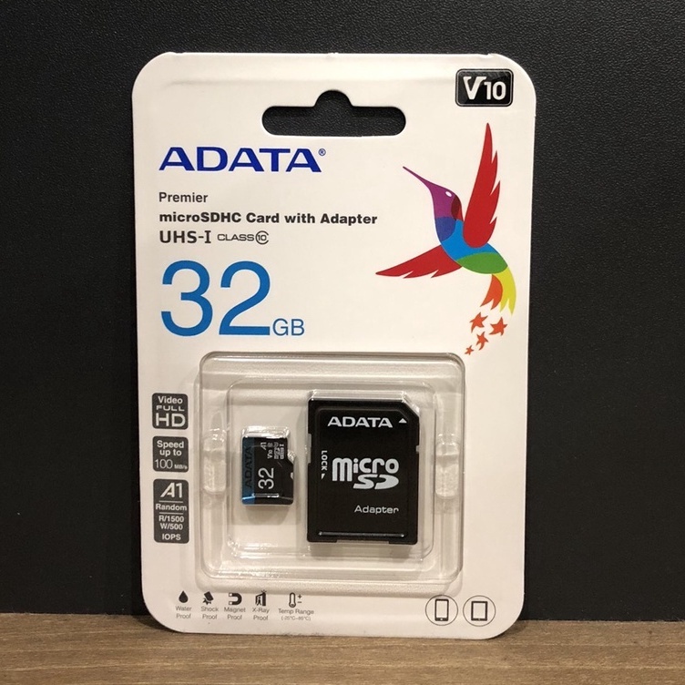 Thẻ nhớ 32GB ADATA UHS-I MicroSD Class10 V10Premier A1 Speed op to 100Mb/s - Bảo hành 5 năm Chính hãng  - Minh Tín SHop