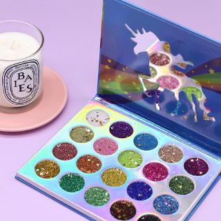 [Hàng mới về] Bảng phấn mắt kỳ lân DIKALU 20 màu sequin mùa hè trang điểm sân khấu