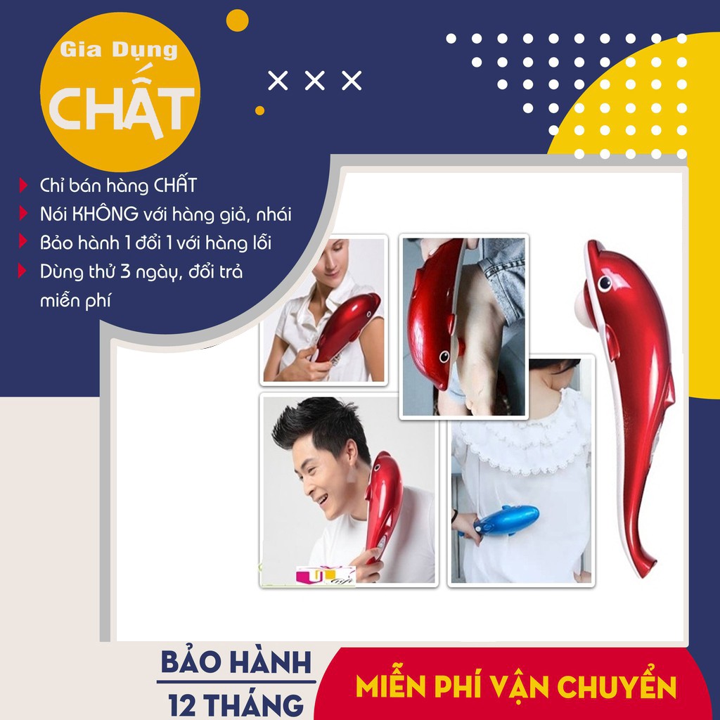 Máy Massage Cầm Tay Cá Heo 3 Đầu RF-889