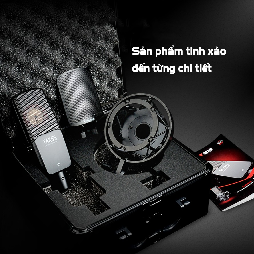 Mic Thu Âm Livestream Hát Karaoke Chuyên Nghiệp Takstar TAK55 Độ Nhạy Cao, Lọc Tạp Âm, Chính Hãng Cao Cấp Bảo Hành 1 Năm