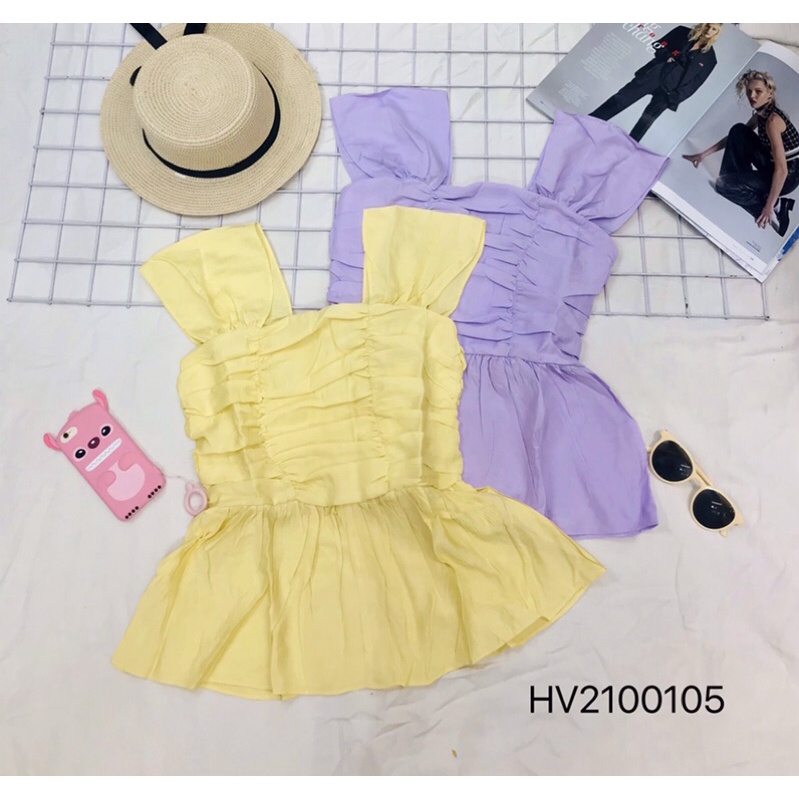 Áo kiểu sát nách nhún thân hcollection