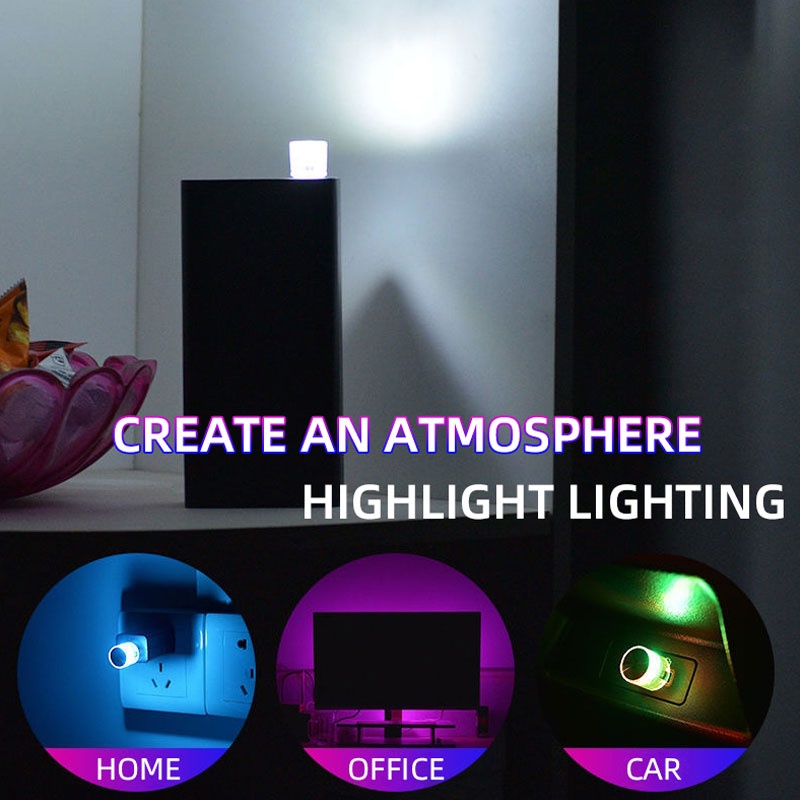 Đèn LED LYMOYO mini hỗ trợ USB trang trí xe hơi chuyên dụng