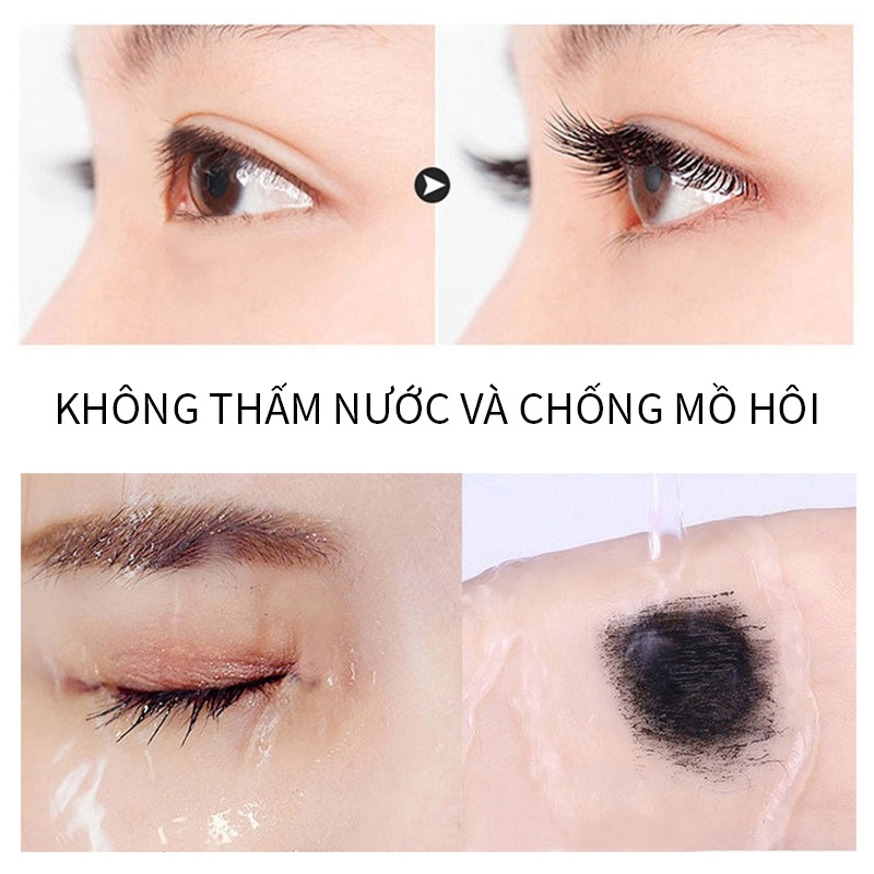[Hàng mới về] Mascara chuốt dài dày và cong mi lâu trôi thiết kế đầu cọ nhỏ xinh xắn