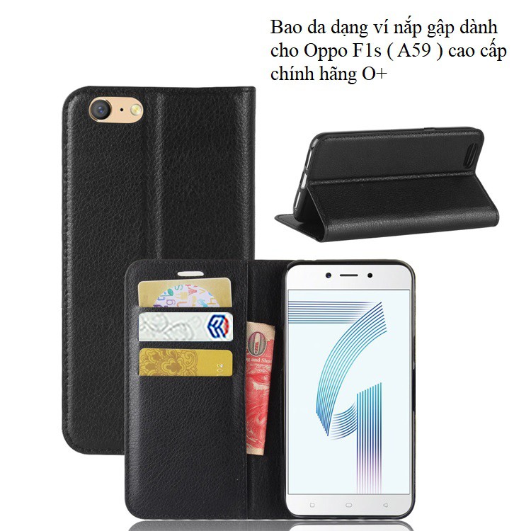 Bao da Oppo F1s ( A59 ) nắp gập O+ cao cấp chính hãng