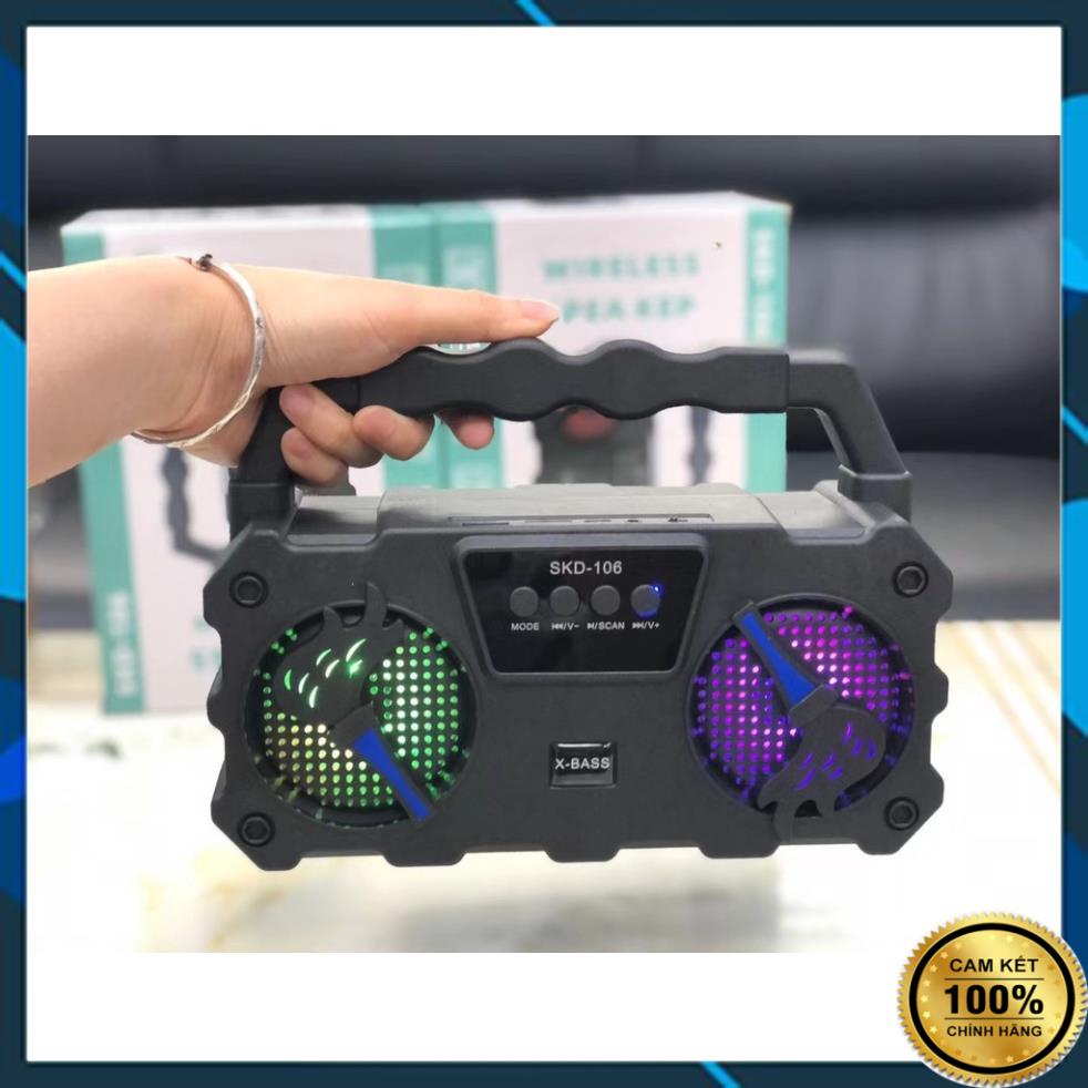 Loa Karaoke Bluetooth 106 Nhập Khẩu, Loa Bluetooth Karaoke SKD Mini Thẻ Nhớ USB Đài FM