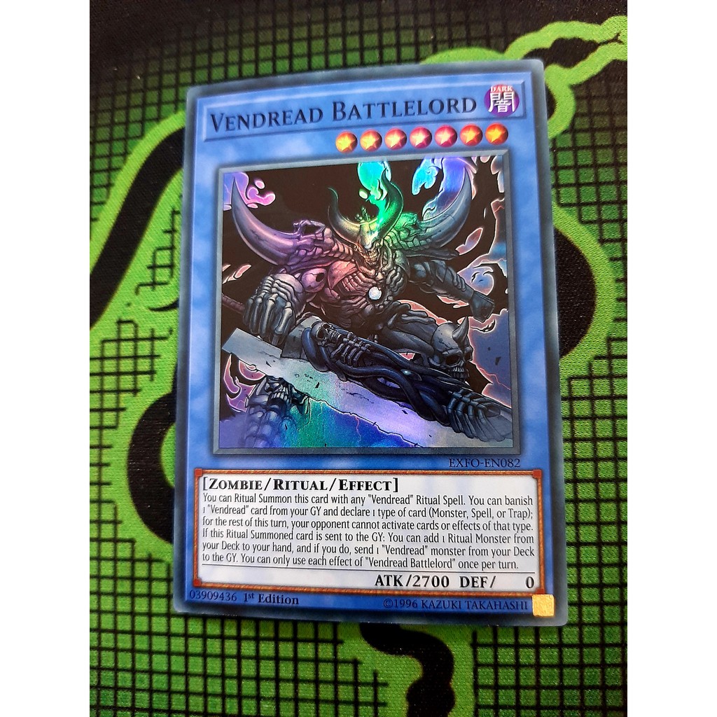 THẺ BÀI YUGIOH - Vendread Battlelord - EXFO-EN082 - Super Rare 1st Edition