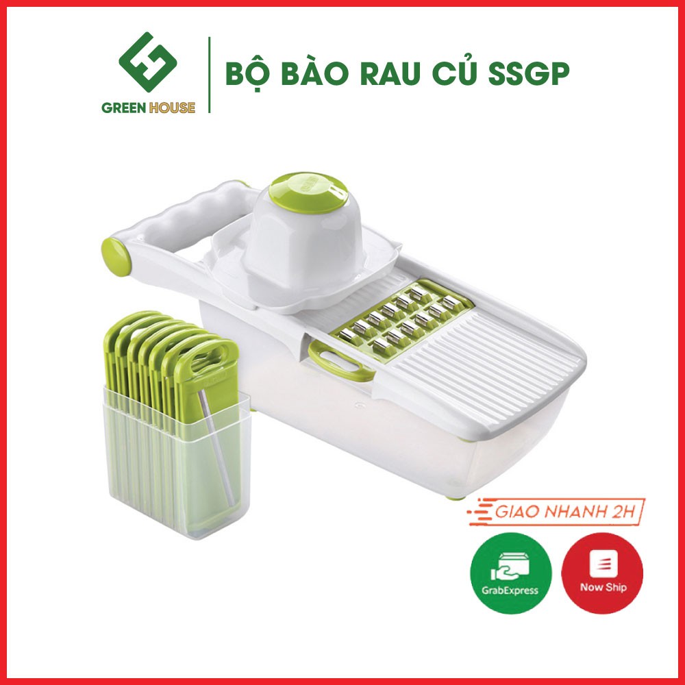 Bộ dụng cụ bào rau củ đăng năng 8IN1, lưỡi dao inox không gỉ, hàng cao cấp SSGP