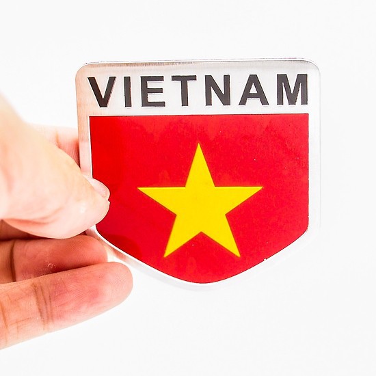 TEM CỜ VIỆT NAM HỢP KIM NHÔM HÀNG ĐẸP
