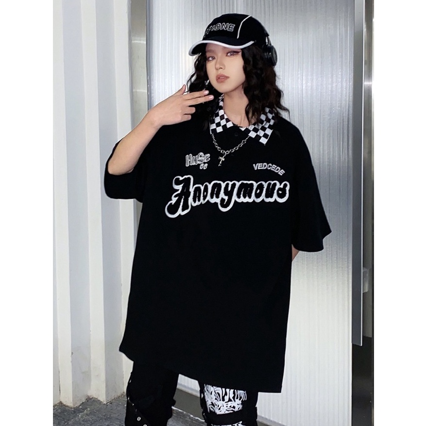 Áo thun polo ngắn tay họa tiết thêu phong cách cổ điển thời trang dành cho nữ