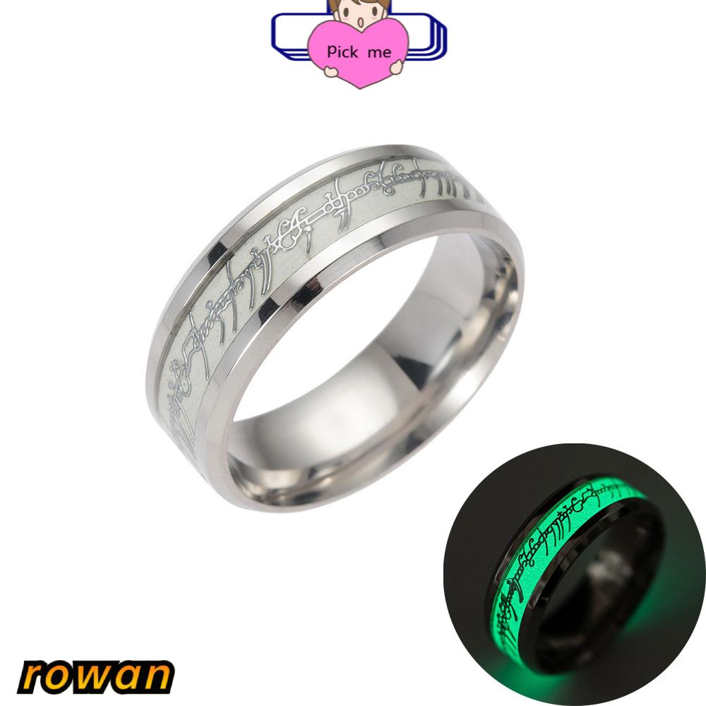 Nhẫn Phát Sáng Trong Bóng Tối Chất Liệu Thép Không Gỉ
