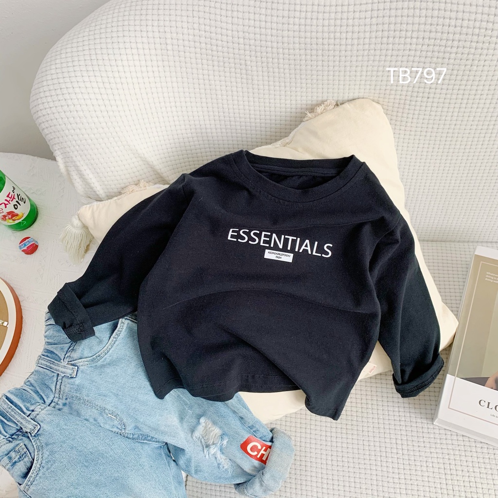 Áo Thun Dài Tay Cổ Tròn - Áo Thu Đông Chất Cotton Mềm Mát Cho Bé Trai AO005