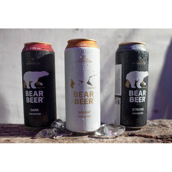 Bia Gấu Bear Beer Dark Imported 5.3% – Lon 500ml – Thùng 24 Lon