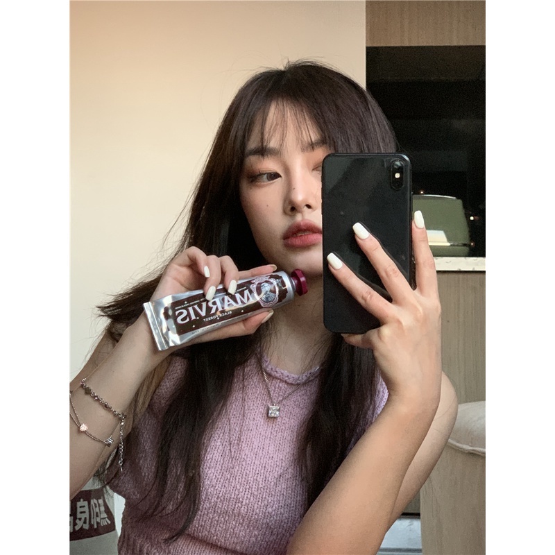 Cocory vn Áo Croptop Dệt Kim Thiết Kế Hở Lưng Dáng Ôm Thời Trang Quyến Rũ Cho Nữ