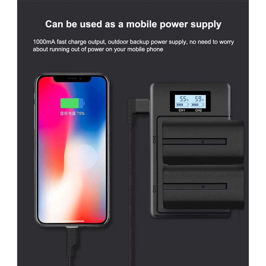 Bộ Sạc Pin NP-F960 NP-F960 NP-F970 NP F970 NP F960 Cho Máy Quay Phim Sony NP-F550 F770 F750 F960 F970